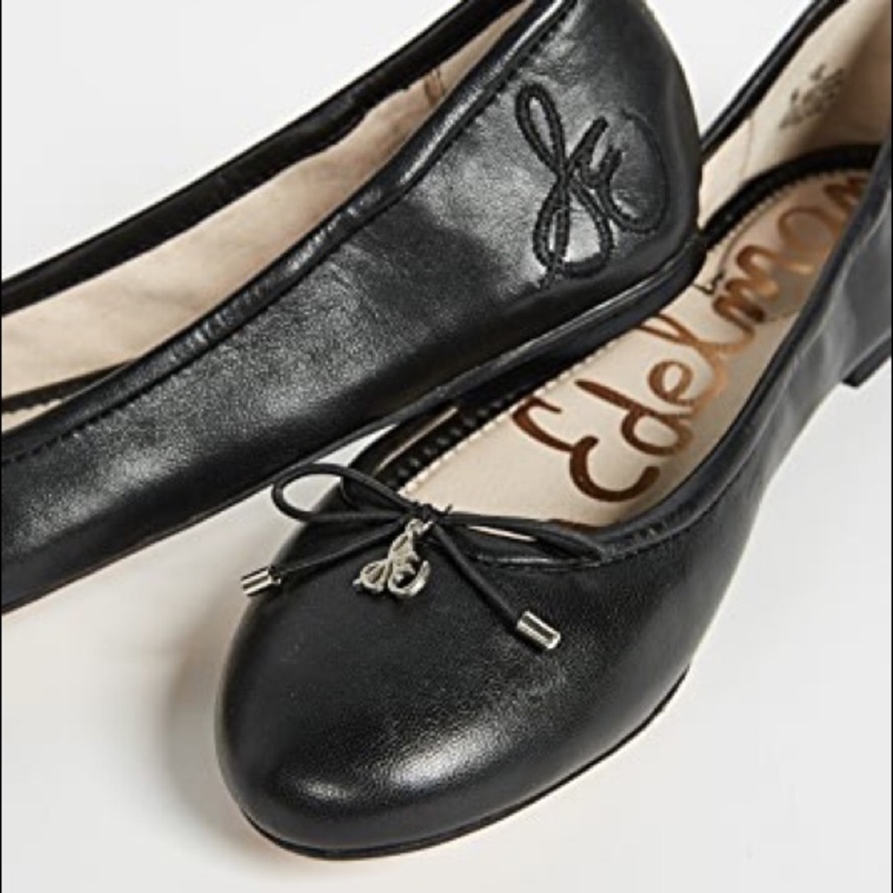 Sam Edelman Soft Black Leather Ballet Flats 8
